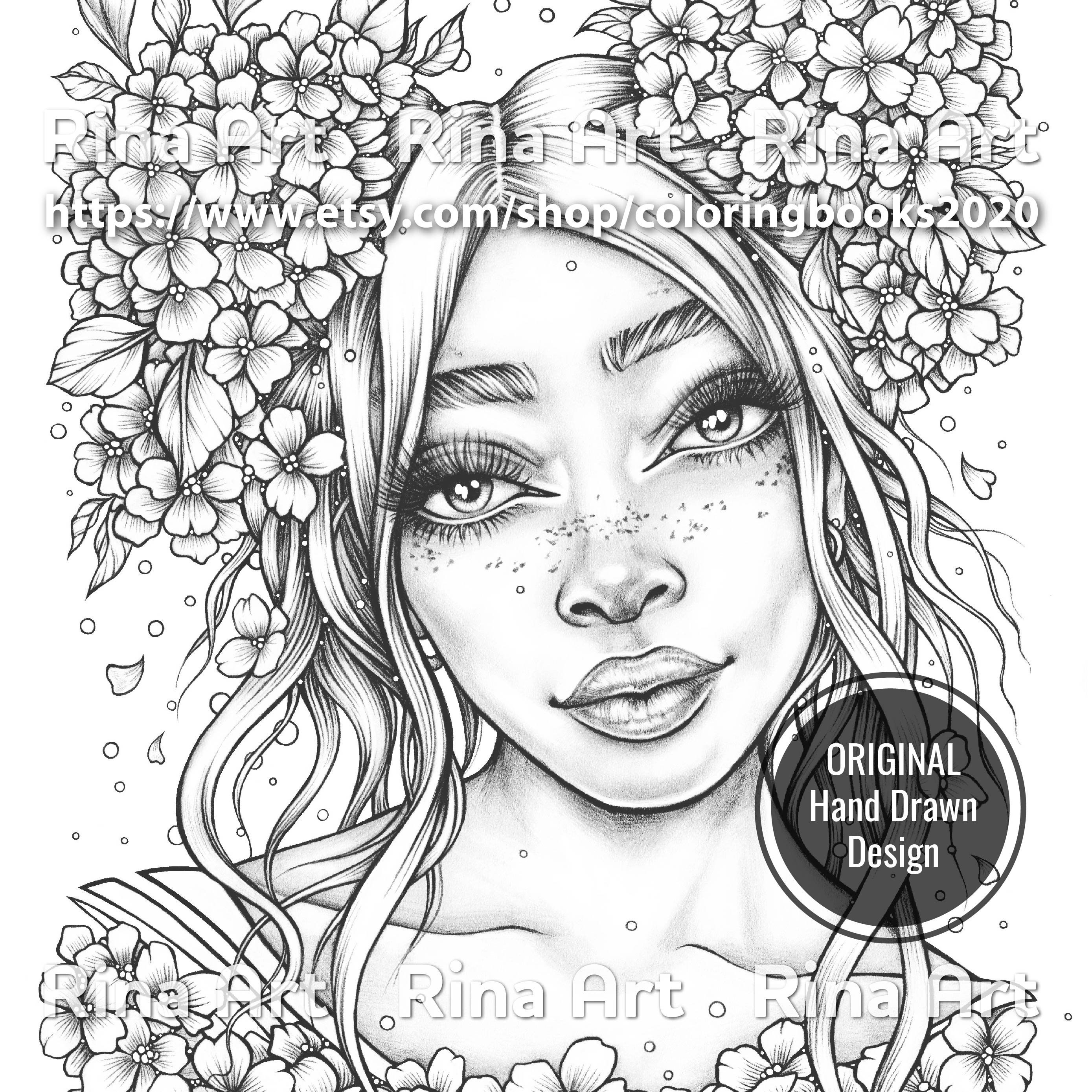 Hydrangea | Coloring Page | Printable Adult Colouring Pages Book ...