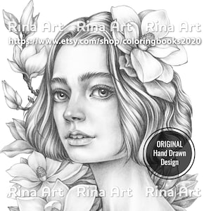 Magnolia | Coloring Page | Printable Adult Colouring Pages Book ...