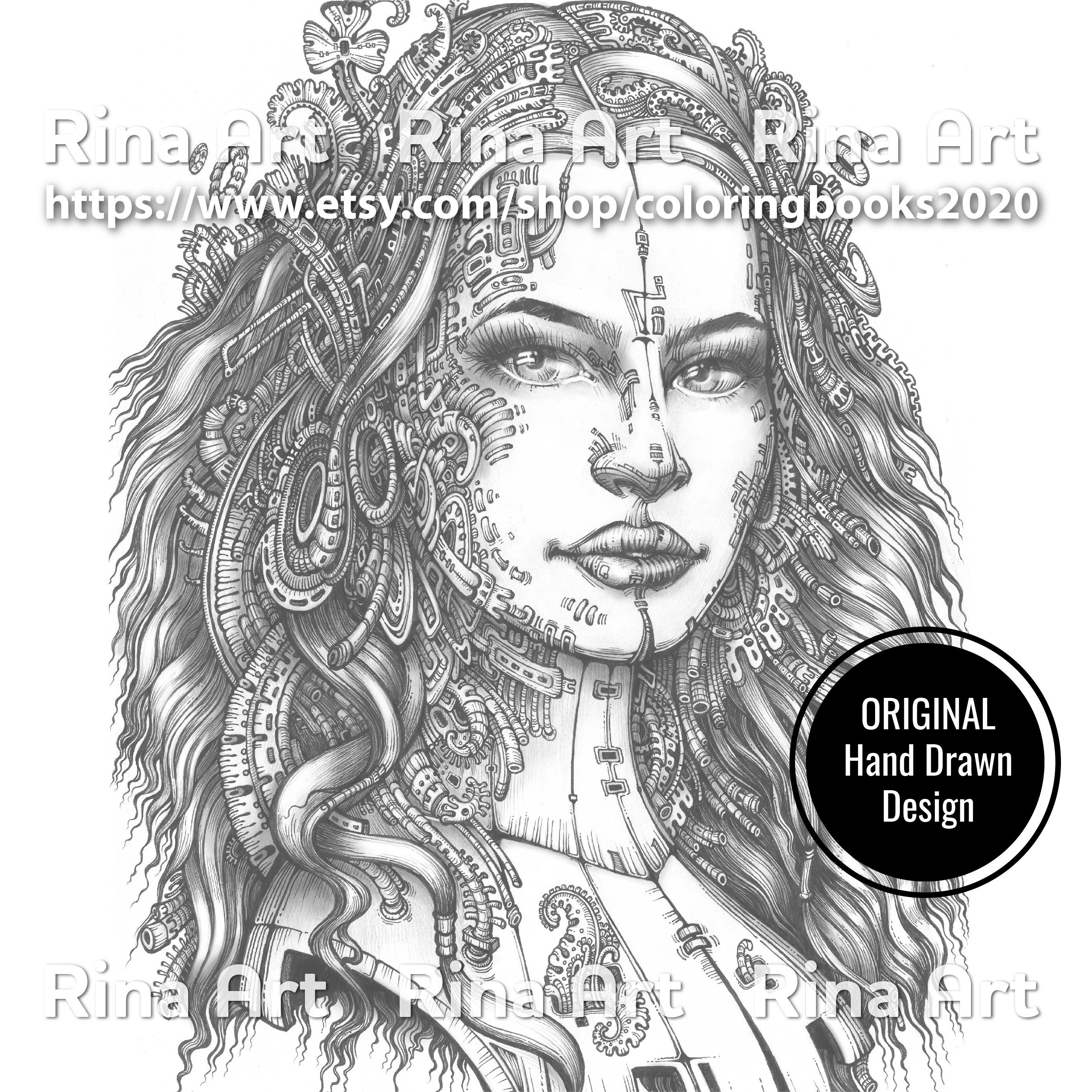 Robot coloring pages xl