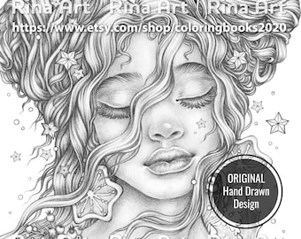 Christmas mood | Coloring Page | Printable Adult Colouring Pages Book | Download Grayscale Illustration JPG, PDF