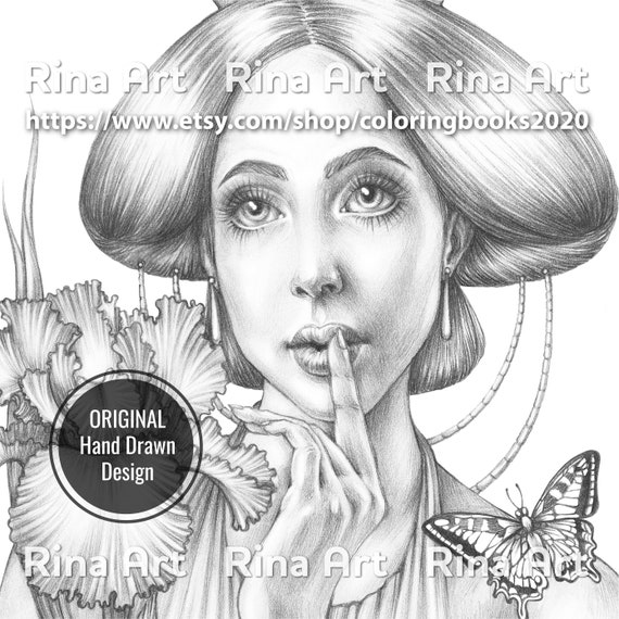 Iris Coloring Page Printable Adult Colouring Pages Book - Etsy
