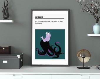 Ursula The Little Mermaid Disney Quote Poster / Print