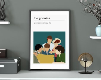 film posters 80s The Goonies Quote Movie Poster / Print