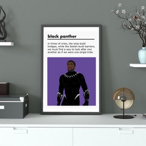 Black Panther Movie Quote Poster / Print image 1