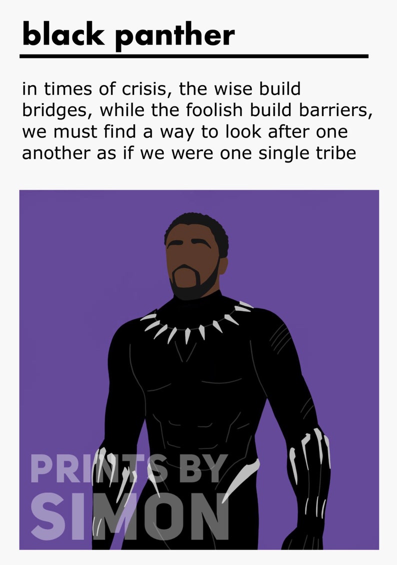 Black Panther Movie Quote Poster / Print image 2