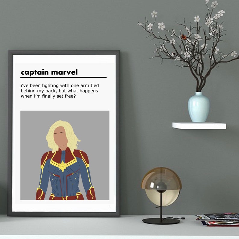 Captain Marvel Quote Avengers Print / Poster - Etsy Canada