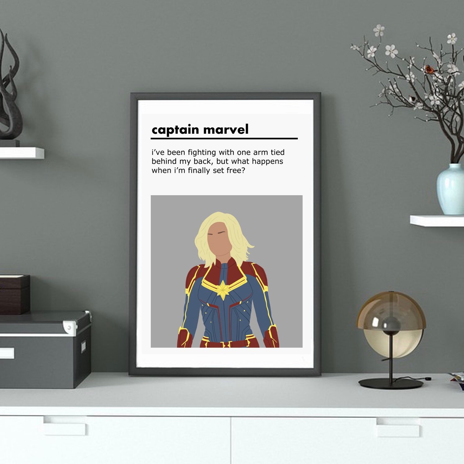 Captain Marvel Quote Avengers Print / Poster - Etsy Canada