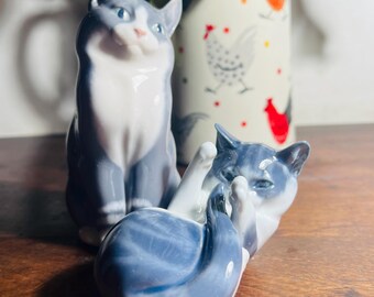 ヴィンテージ ローゼンタール 子猫 ゴールドボールに乗ったミニチュア
