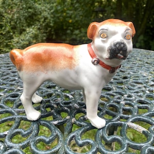 Staffordshire Pug Dog Figure C1900 14 cm tall