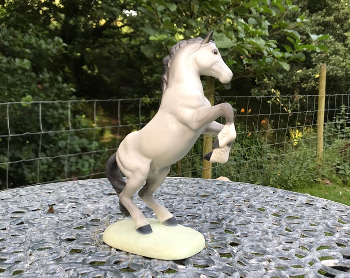 Beswick Rare Matt Grey Welsh Cob( Rearing)model 1014 - Etsy UK