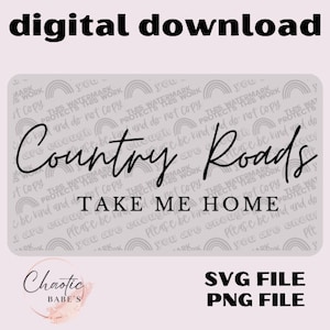 DIGITAL DOWNLOAD, png,svg, country roads,