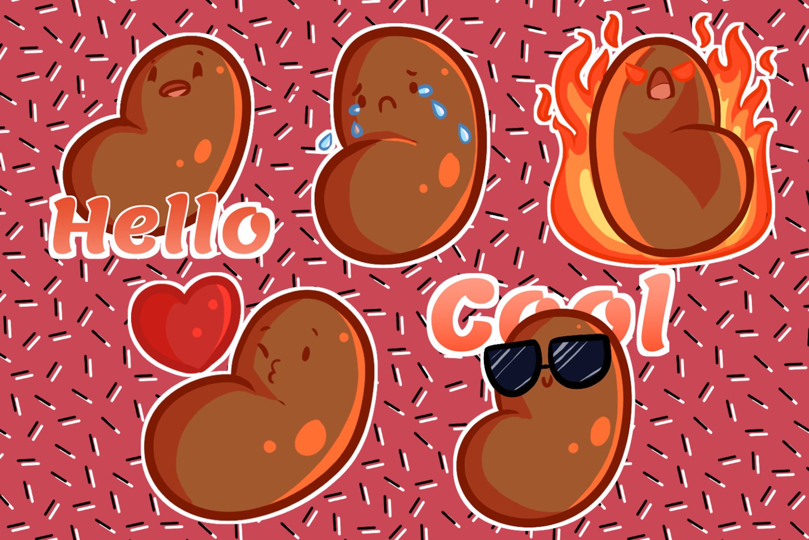 Bean Emotes for Twitch Etsy
