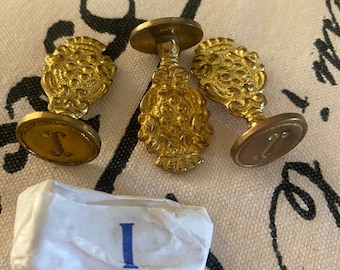 Vintage Brass Wax Stamp