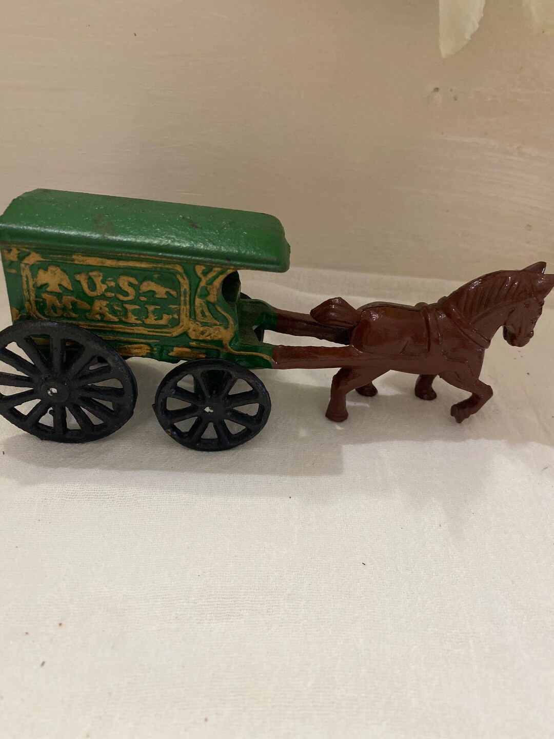 Vintage Cast Iron US Mail Horse and Buggy Etsy
