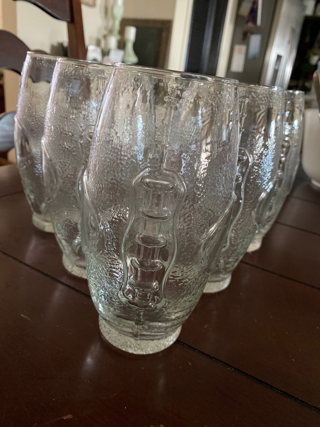 6 Vintage Football Shaped Glasses Etsy