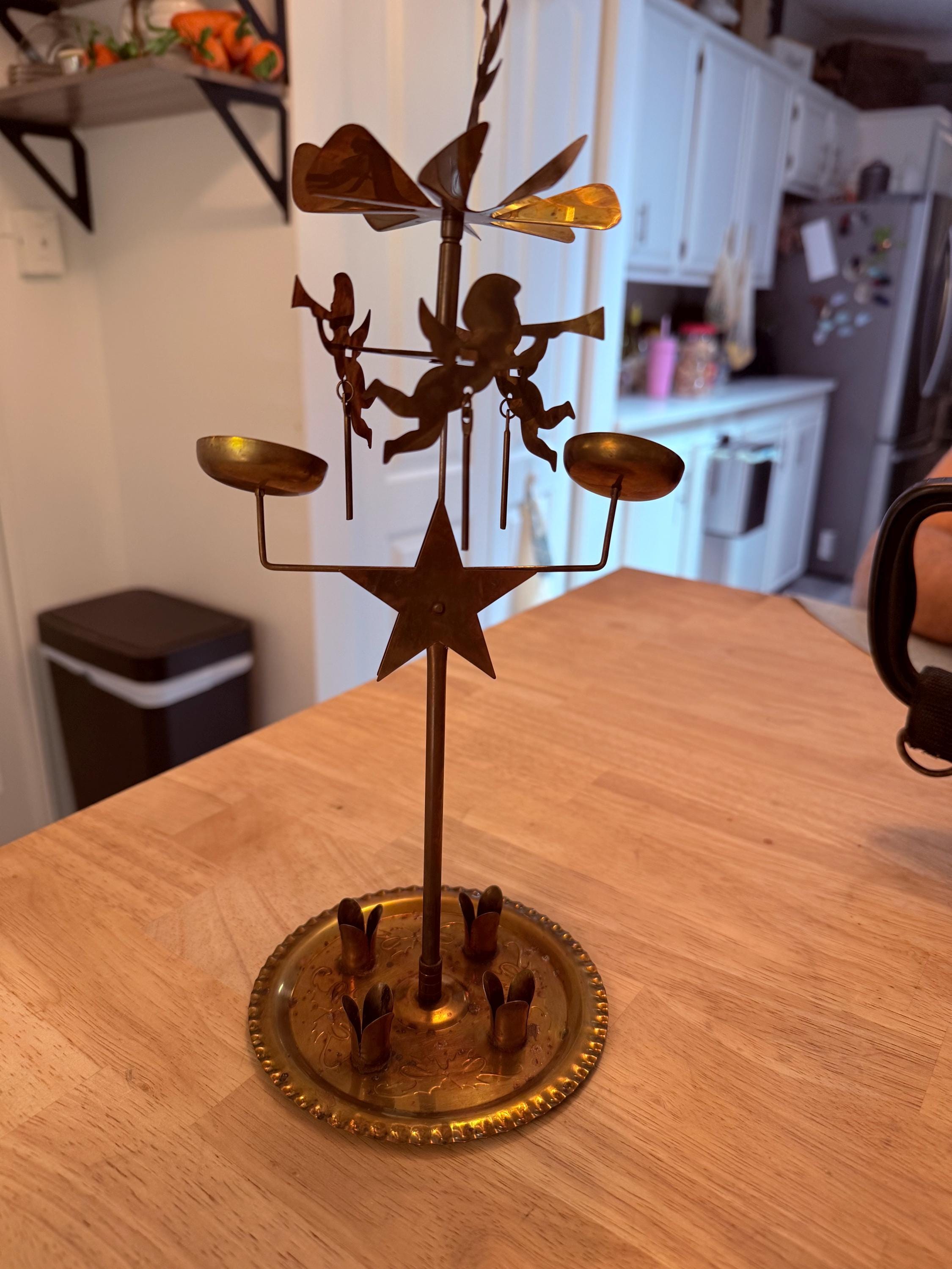 Vintage Danish Angel Chimes Brass Christmas Candle Holder Original Box Plus 6 Boxes Vintage Small Christmas Bulbs