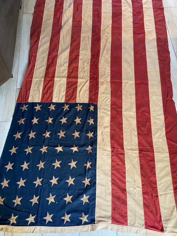 HUGE Antique 1940 American Flag 48 Stars Rare 54” X 90” - Etsy