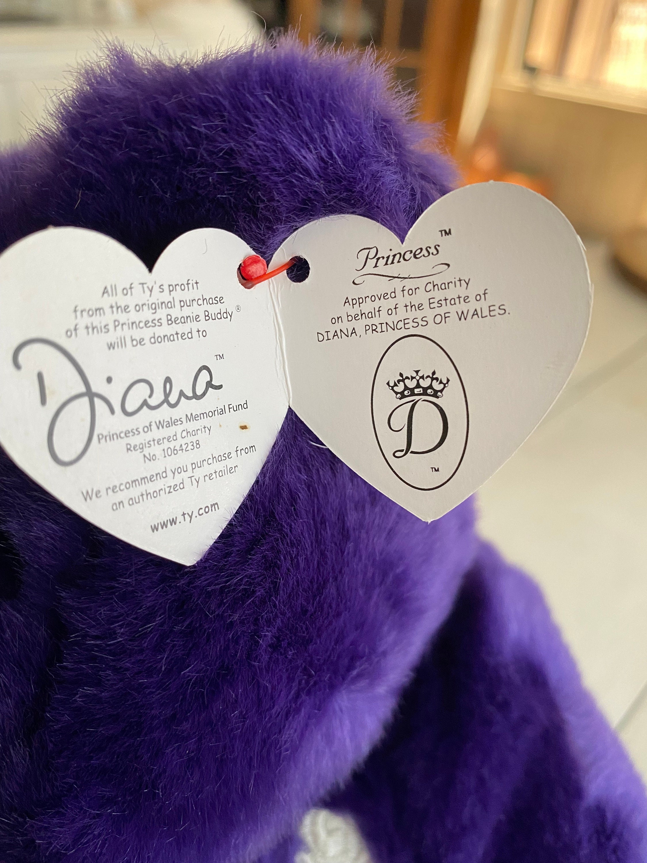Ty Beanie Baby Princess Diana Bear RARE First Edition
