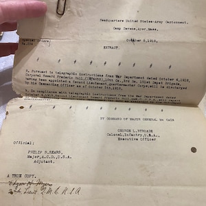1917-1918 Camp Deven Militär Erinnerungsstücke Lot