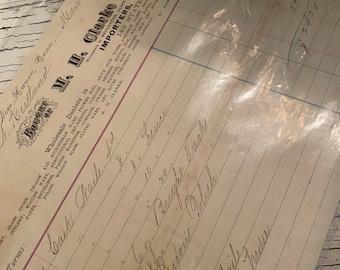 56 1800’s Antique Cash Receipts