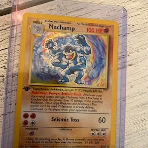Machamp 8/102 Shadowless 1st Edition Holo Rare Base Set Pokemon