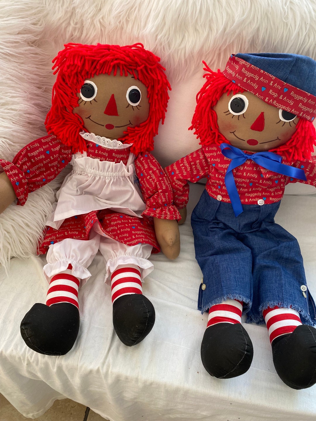 Beautiful Handmade Raggedy Ann and Andy Dolls - Etsy