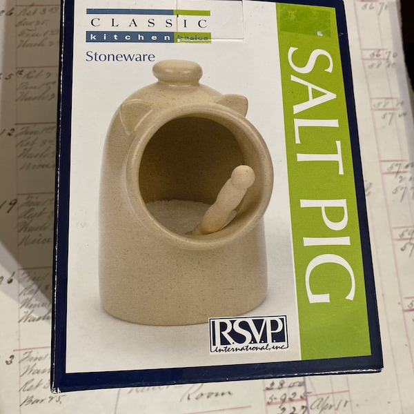 Stoneware Salt Pig - Oat