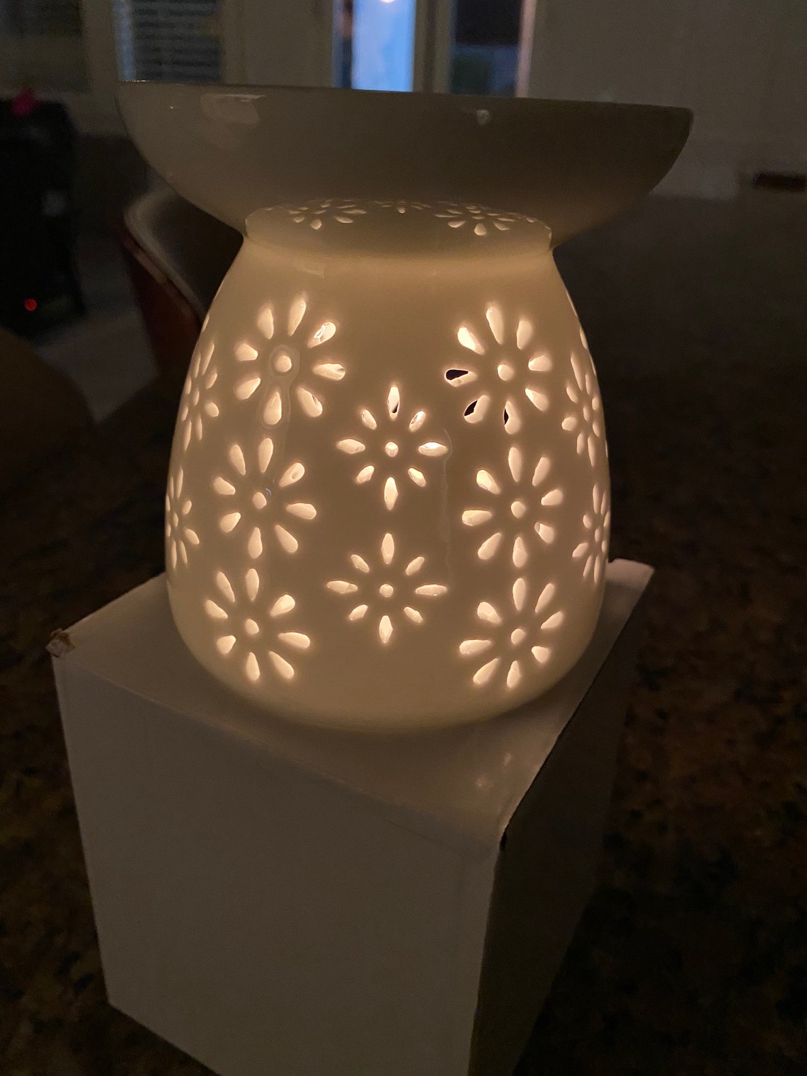 Tea Light Wax Warmer Ceramic Candle Wax Melt NonElectric Etsy