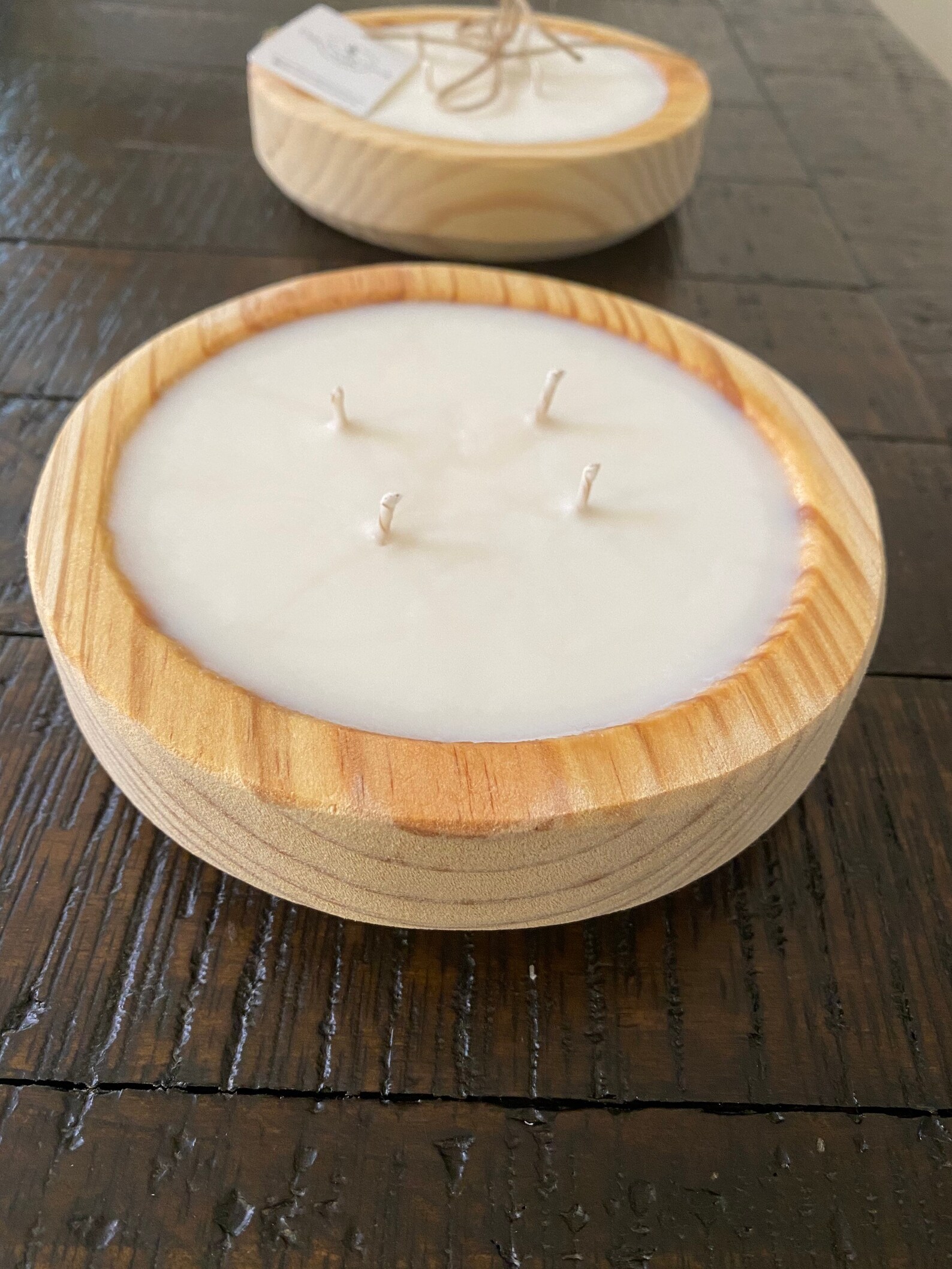 Luxury Round Bowl Candle Wooden Dough Bowl Soy Candle Etsy