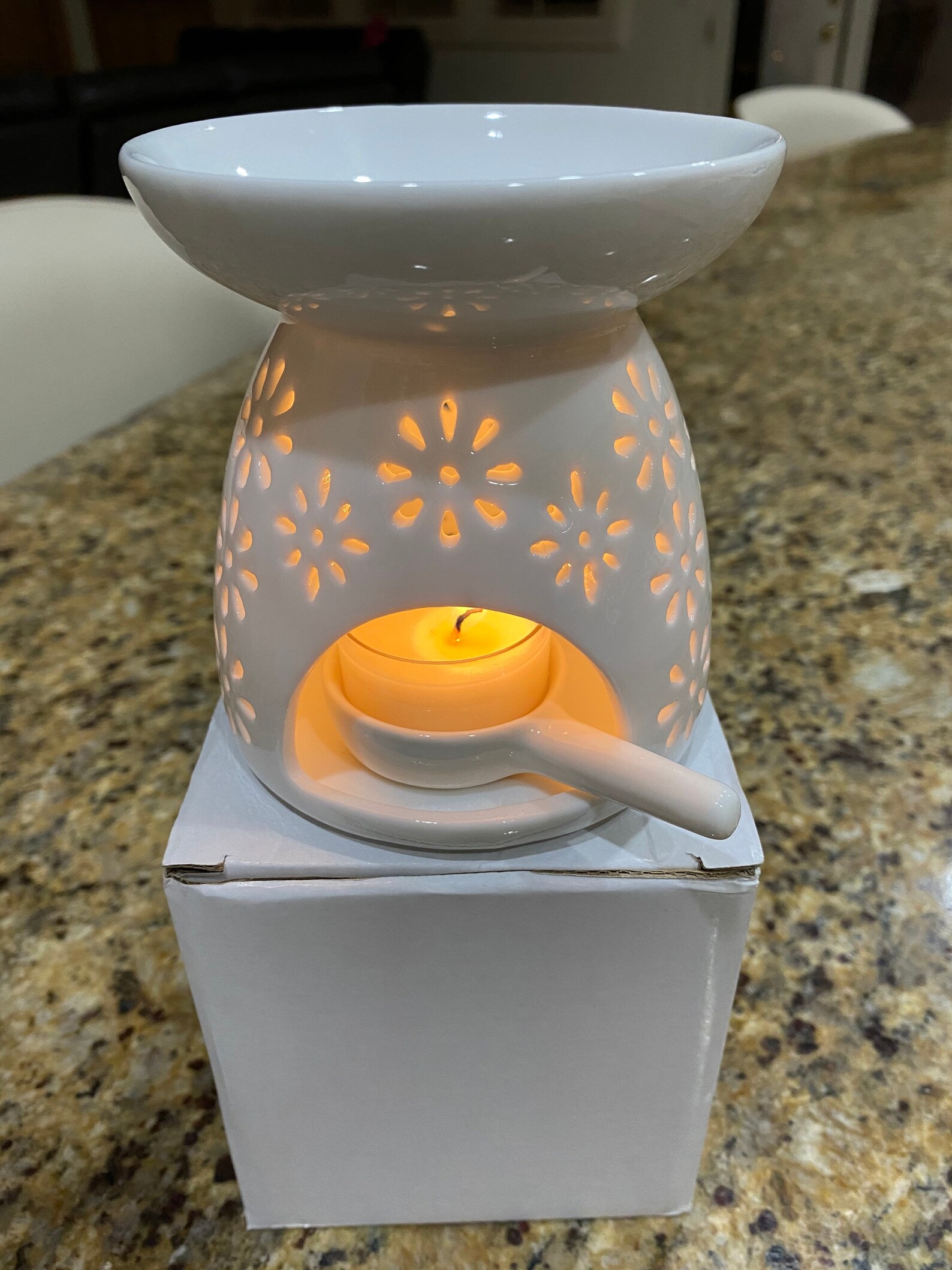 Tea Light Wax Warmer Ceramic Candle Wax Melt NonElectric Etsy