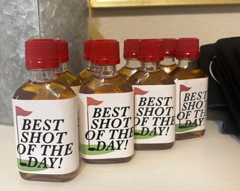 Golf Party Shot Labels, Bachelor Party Decor, Bachelor Party Shots, Shot Labels, Bachelor Party Favors