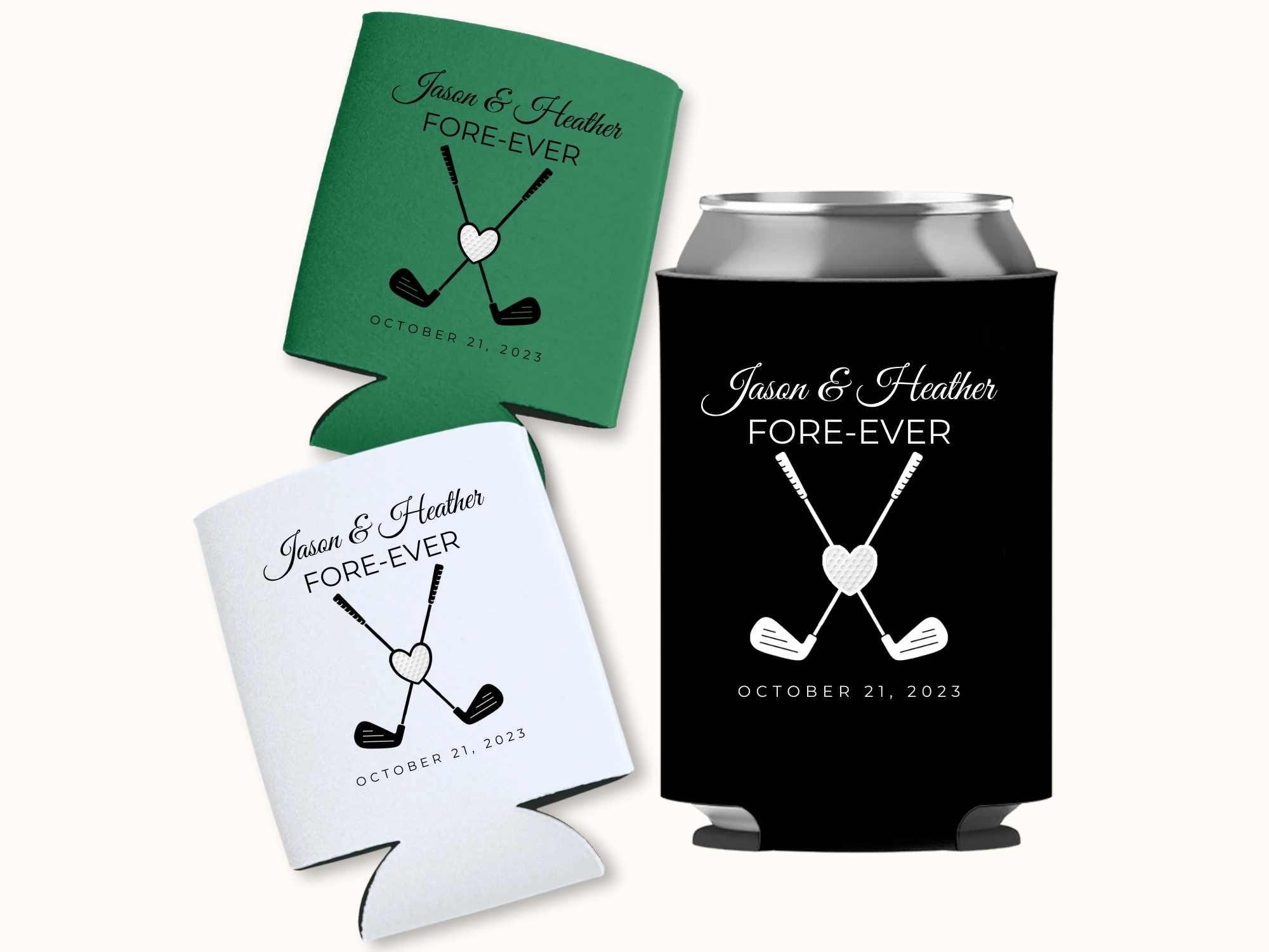 Golf Wedding Can Coolers