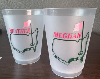 Personalized Golf Party Cups: Masters Theme, Bachelorette Favors
