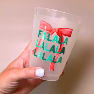 クリスマスパーティーカップ：「FaLaLaLa」のお祝いドリンクウェア 画像 2