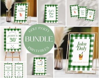 Golf Party Printables Bundle: Editable Masters Decor (Digital Download)