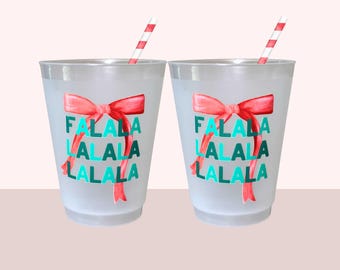 Christmas Party Cups: &quot;FaLaLaLa&quot; Festive Drinkware