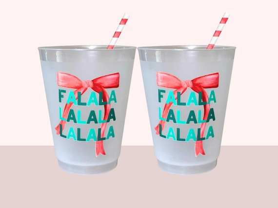 Christmas Party Cups: "FaLaLaLa" Festive Drinkware