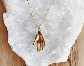 Verder | Goud gevulde satellietketting vergulde hand Boho hippie moderne ketting