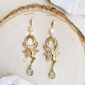 Forest Fae | Green Amethyst Forest Garden Fairy Earthy Witchy Hippie Boho Nature Earrings