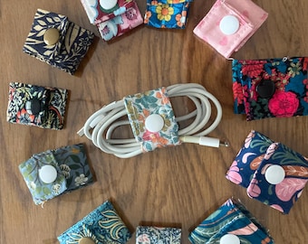 Range-câbles en tissu pour téléphone, attache-câble, attache-câbles en tissu.
