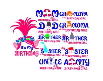 Download Trolls Birthday Svg Etsy