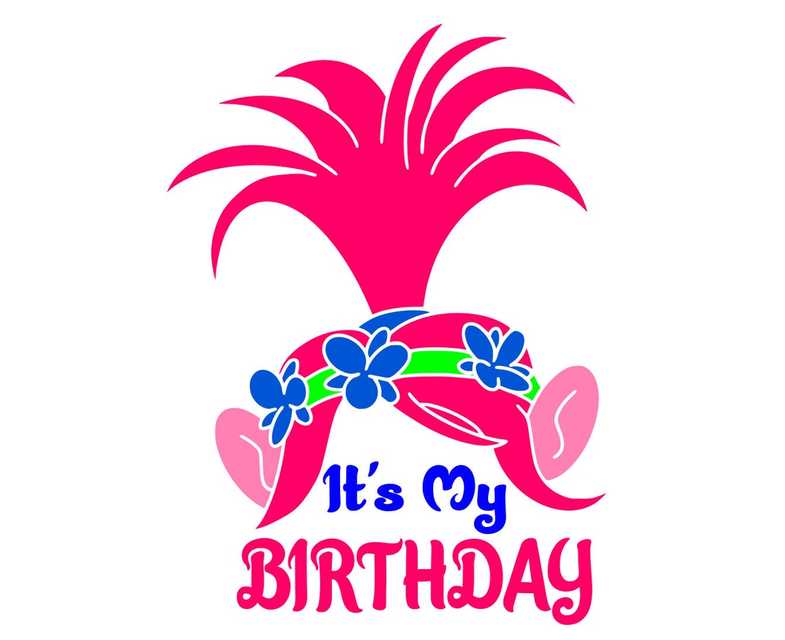 Trolls Birthday SVG
