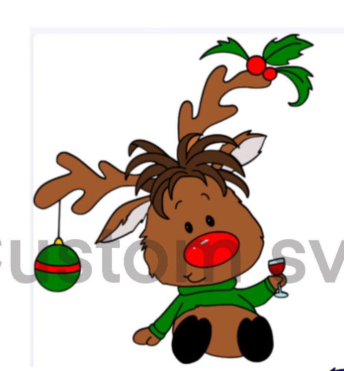 Download Drinking reindeer svg reindeer svg christmas svg winter | Etsy