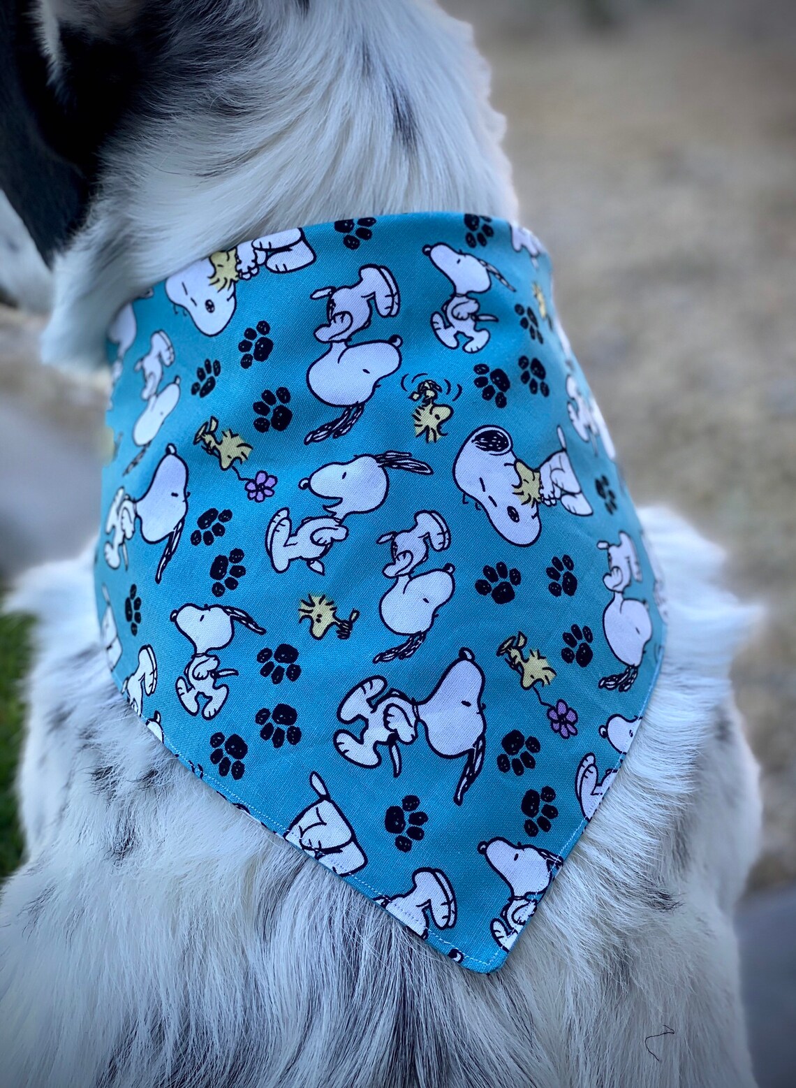 Snoopy Bandana/ Peanuts Bandana Bandana/ Snoopy and Woodstock Etsy