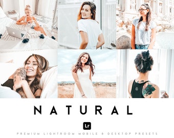 10 Presets Natural Lightroom Mobile & Desktop Preset | Clean Bright Airy White Filter, Fashion Instagram Influencer Presets | Interior Home