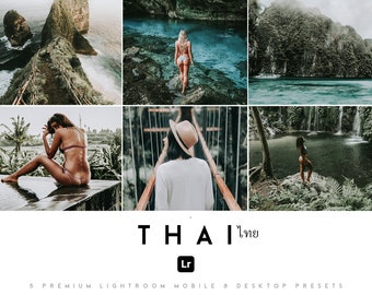 5 TAHI & BALI Lightroom Presets Mobile Desktop | Summer, Travel, Beach Preset | Instagram Filter vibrant blue green mix moody Blogger