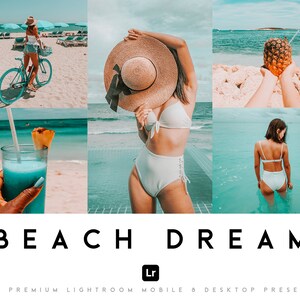 10 Beach Presets Lightroom Mobile & Desktop, Preset Blue, Summer, Travel Lightroom Filter Premium Photography VSCO Presets Bundle Instagram