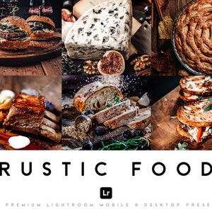 10 Rustic Food Presets for Lightroom Mobile & Desktop, Preset Food Blogger, Food Preset Instagram, Photography Bundle, Burger and Sweets