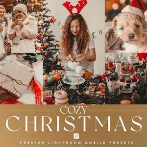 8 Christmas Presets for Lightroom Mobile & Desktop | Winter Presets, Holiday Presets, Moody Cozy Preset, Instagram Filter Photography