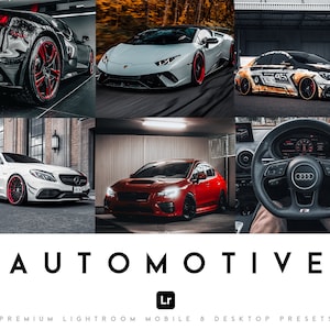 30 preimpostazioni automobilistiche Lightroom Mobile e desktop/preimpostazione auto, filtro veicolo, pacchetto preimpostazioni nere urbane per bici da strada, foto Instagram